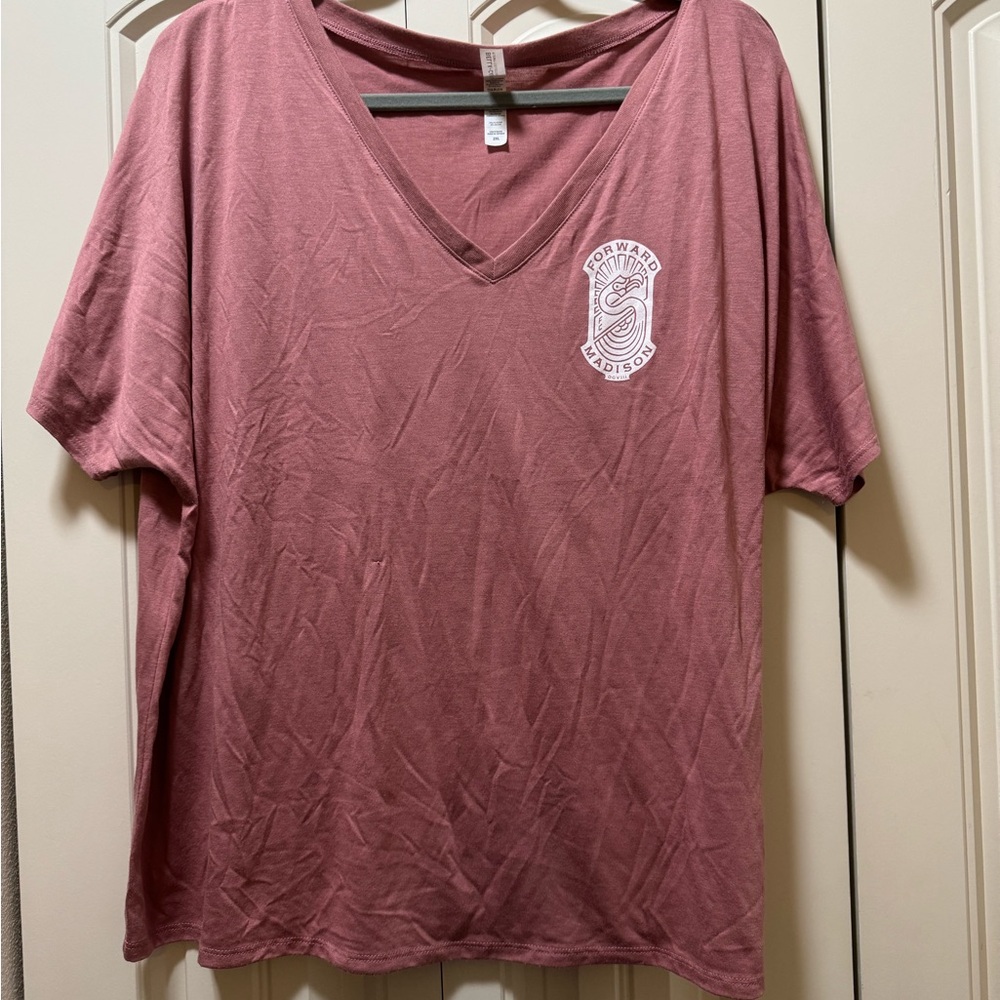 Forward Madison FC Pink V-Neck T-Shirt 2XL